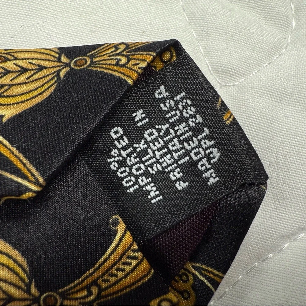 Zylos George‎ Machado Silk Set of 4 Ties Black, Red, Gold Patterns Men's EUC